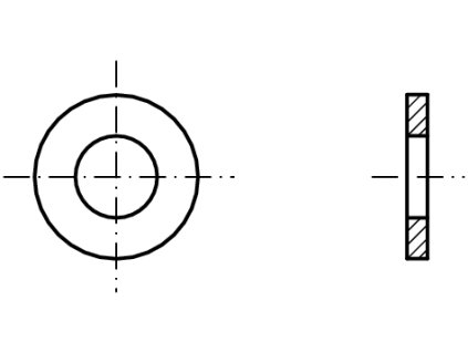 DIN 1440 podložka kruhová pro čepy nerez A2