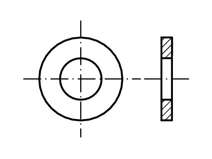 DIN 433 podložka plochá pro šrouby s válcovou hlavou pozink  200HV (spoj 8.8)