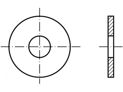 DIN 440R podložka pro dřevěné konstrukce, forma R (kruh otvor) nerez A2