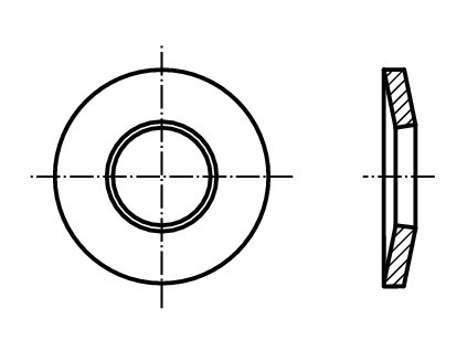 DIN 6796 Podložka pojistná pružná pro šroubové spoje černá