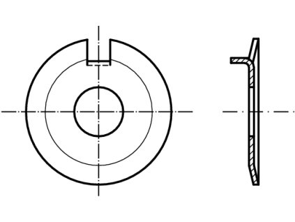 DIN 432 podložka pojistná s vnějším nosem černá