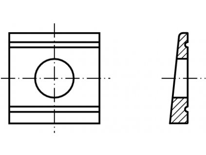 DIN 434 podložka klínová pro U nosníky nerez A2