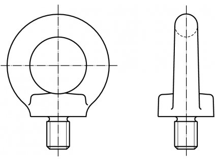DIN 580 Šroub závěsný C15 černý