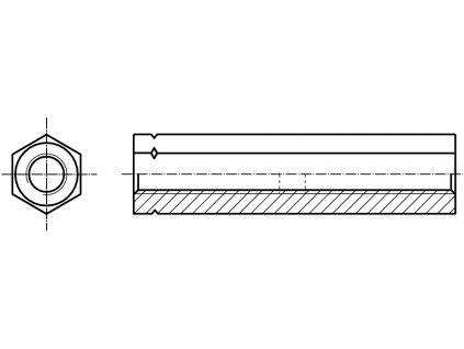 DIN 1479 šestihranná matice pro napínače pozink