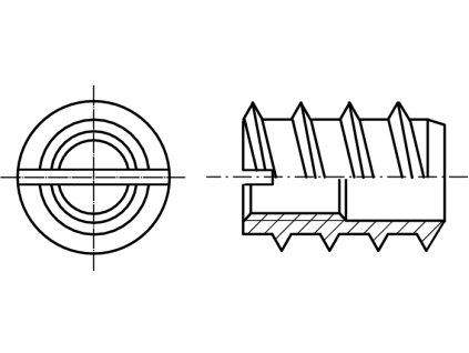 DIN 7965A typ A matice závrtná s drážkou