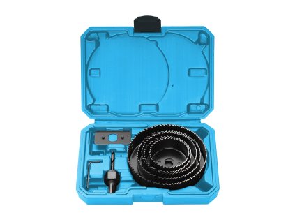XTLINE Sada vykružovacích korunek 8 dílů | 51-102 mm, plastový box