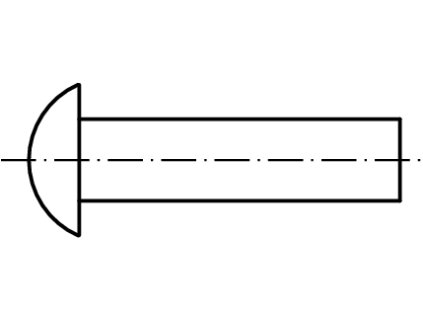 DIN 660 Nýt s půlkulatou hlavou hliník AL