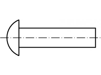 DIN 660 Nýt s půlkulatou hlavou hliník AL