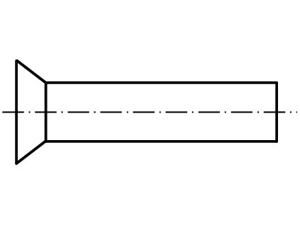 DIN 661 Nýt se zápustnou hlavou nerez A2