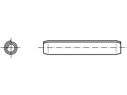 DIN 7343 Kolík pružný spirálový - pro běžné zatížení černý