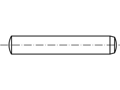 DIN 6325 Kolík válcový kalený, broušený, tolerance m6 černý