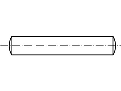 DIN 7A Kolík válcový soustružený nerez A1