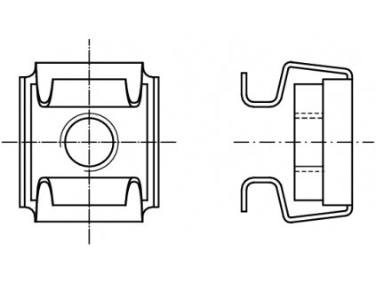 Matice v kleci 8,3x8,3mm pozink