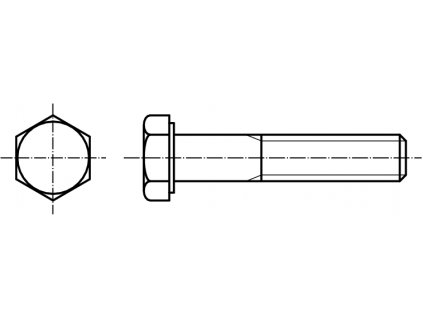 ISO  4014 šroub šestihranná hlava 8.8 pozink částečný závit