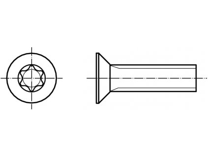 DIN 7991 INBUS (IMBUS) šroub zapuštěná hlava TORX 8.8 pozink
