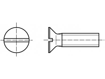 DIN 963 šroub zápustná hlava, plochá drážka pozink
