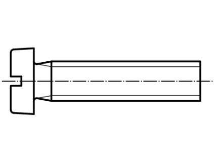 DIN 84 šroub s válcovou hlavou a průběžnou drážkou 4.8 pozink