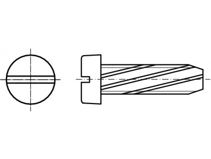 DIN 7513B šroub zavitořezný s válcovou hlavou a průběžnou drážkou pozink