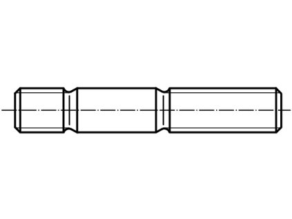DIN 938 šroub závrtný do oceli 8.8 černý