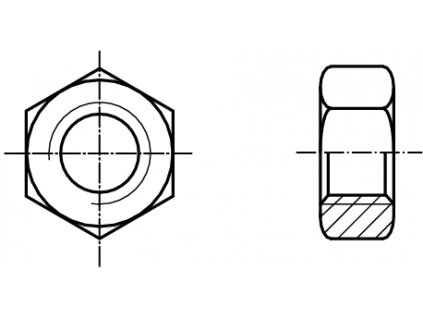 DIN 934 matice šestihranná přesná nerez A4 levý závit