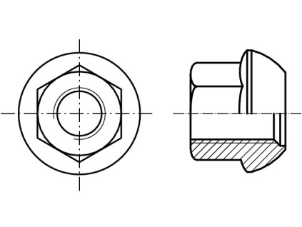 DIN 74361A Matice kolová, forma A s jemným závitem 8.8 černá
