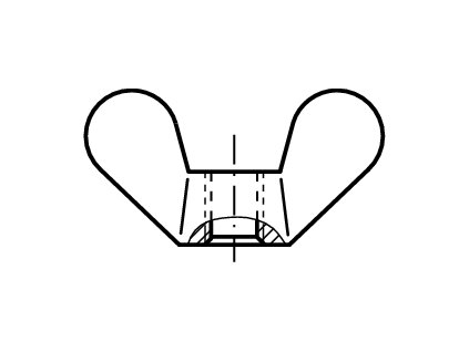 DIN 315 matice křídlová GT MICKEYMOUSE mosaz MS