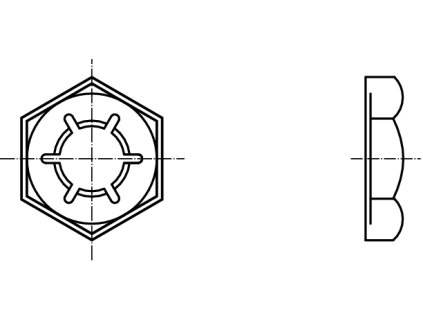 DIN 7967 matice šestihranná. Pojistná černá