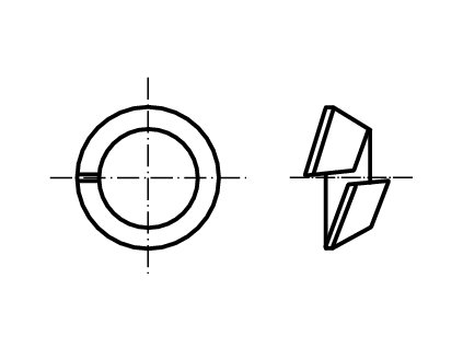 DIN 74361C Podložka pružná pro kolové matice, forma C pozink