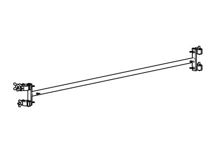 Základová vzpěra pro lešení s výložníky, 42886, Pro délku lešení (m): 1,80