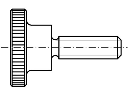 DIN 464 Šroub s rýhovanou hlavou nerez A1