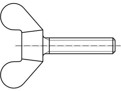 DIN 316 GT Šroub křídlový, německá forma GT MICKEY pozink