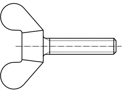 DIN 316 GT Šroub křídlový, německá forma GT MICKEY pozink