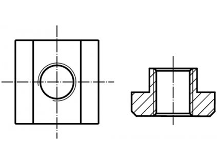DIN 508 matice do T drážky 10.9 černá