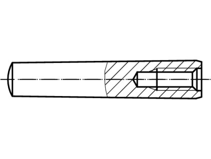 DIN 7978 Kolík kuželový s vnitřním závitem černý