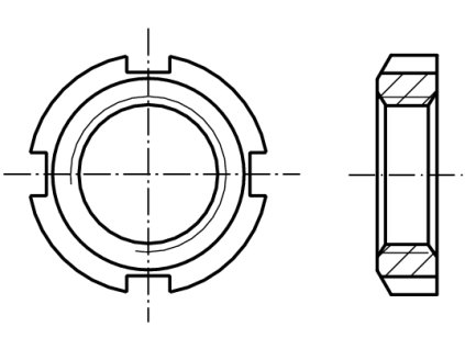 DIN 70852 matice válc.se zář.17H M75x1,50