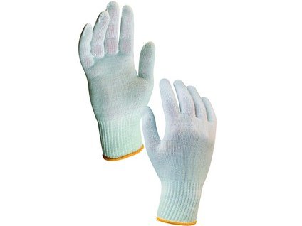 Textilní rukavice KASA, bílé, vel. 08
