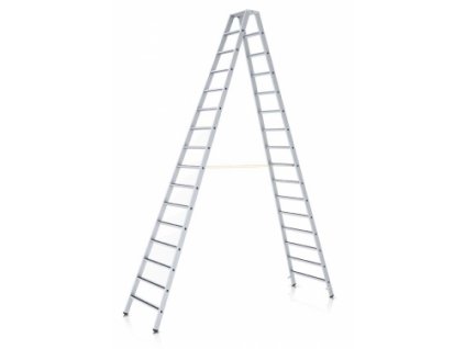 R13 step B stojací žebřík, eloxovaný, Pracovní výška: 2,30 m