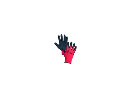Povrstvené rukavice ALVAROS, červeno černé