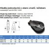 Kladka jednoduchá s okem, s kuličkovým ložiskem