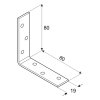 KW 80  Úhelník 80x80x19x2,0 mm
