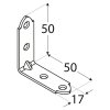 KWO 3 - úhelník úzký 50x50x17x2,0 mm (zinc coated)