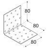 KMP 9 - úhelník montážní s prolisem 80x80x80x1,5 mm