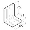 KR 3 - úhelník stavitelný 75x45x65x4,0 mm