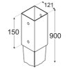 PSG 120/900 (121*900*2) Patka sloupku 120 k zarážení