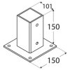 PSP 100 (101*150*2) Patka sloupku 100 se čtvercovou základnou