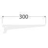 WSS 300b systémová konzola jednoduchá 300 mm bílá
