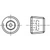 DIN 906 zátka INBUS (IMBUS) s kuželovým závitem černá