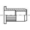Nýtovací matice plochá hlava rýhované tělo nerez A2
