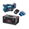 XTLINE Aku pásová bruska 18 V + baterie 5.0 Ah + nabíječka 3.5 A + kufr