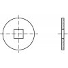DIN 440V podložka pro dřevěné konstrukce se čtvercovým otvorem, forma V pozink
